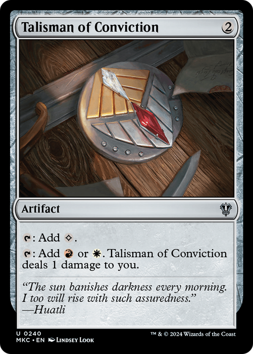 Talisman of Conviction (MKC-240) - Murders at Karlov Manor Commander - for just $0.11! 