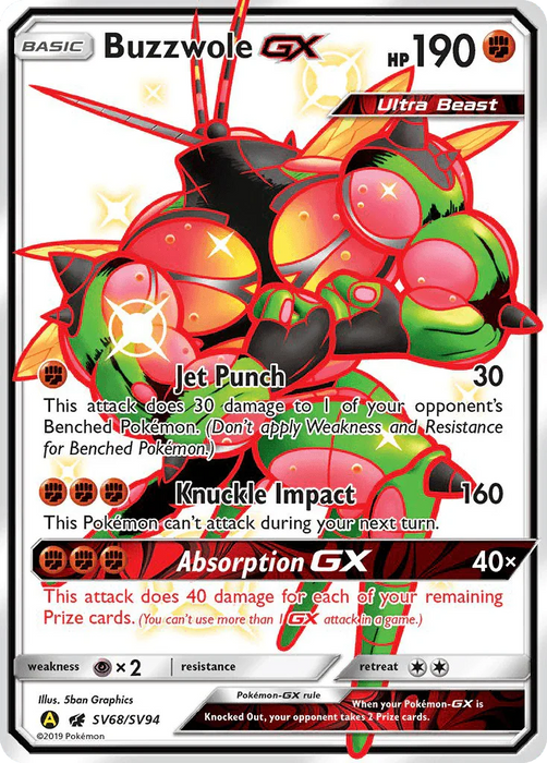 Buzzwole GX (SV68/SV94) [Sun & Moon: Hidden Fates - Shiny Vault] - for just $5.95! 