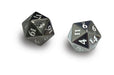 Ultra PRO: Heavy Metal Dice - D20 (2-Dice Set / Gun Metal with White Numbers) - for just $0! 