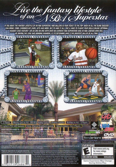 NBA Ballers – PlayStation 2 (PS2) - for just $0! 