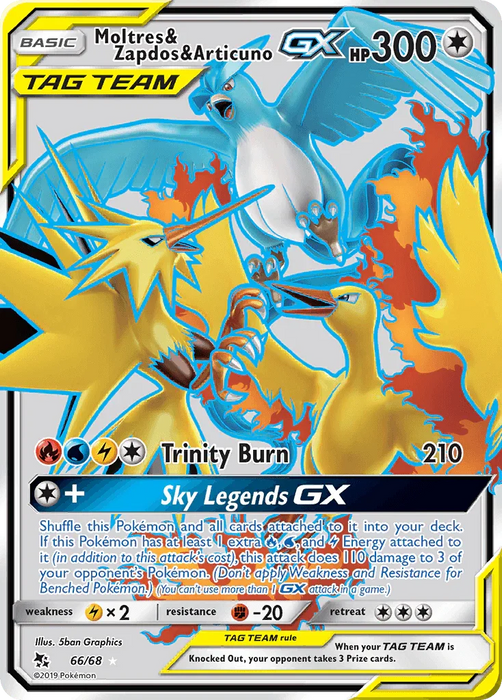 Moltres & Zapdos & Articuno GX (66/68) [Sun & Moon: Hidden Fates] - for just $17.05! 
