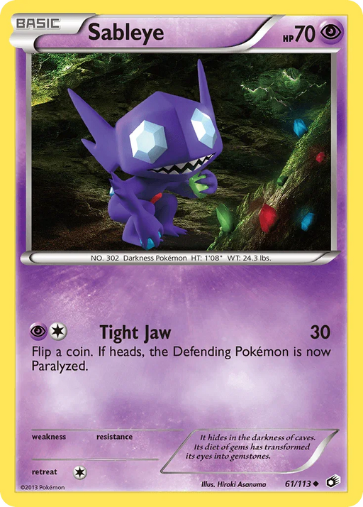 Sableye (61/113) [Black & White: Legendary Treasures] - for just $0.40! 