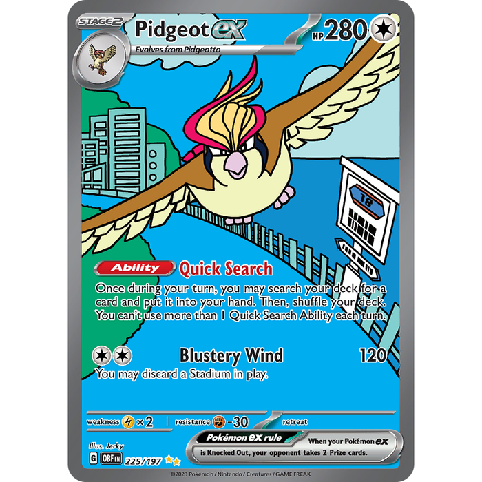 Pidgeot ex (225/197) [Scarlet & Violet: Obsidian Flames] - Just $7.50! Shop now at Retro Gaming of Denver