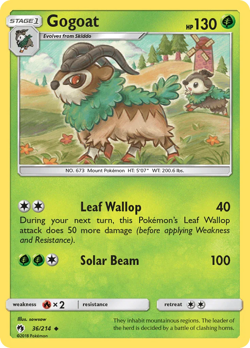 Gogoat (36/214) [Sun & Moon: Lost Thunder] - for just $0.15! 