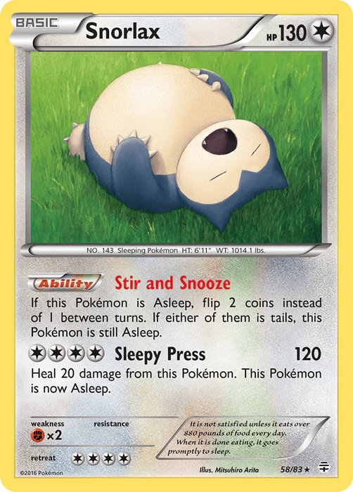 Snorlax (58/83) [XY: Generations] - for just $2.30! 