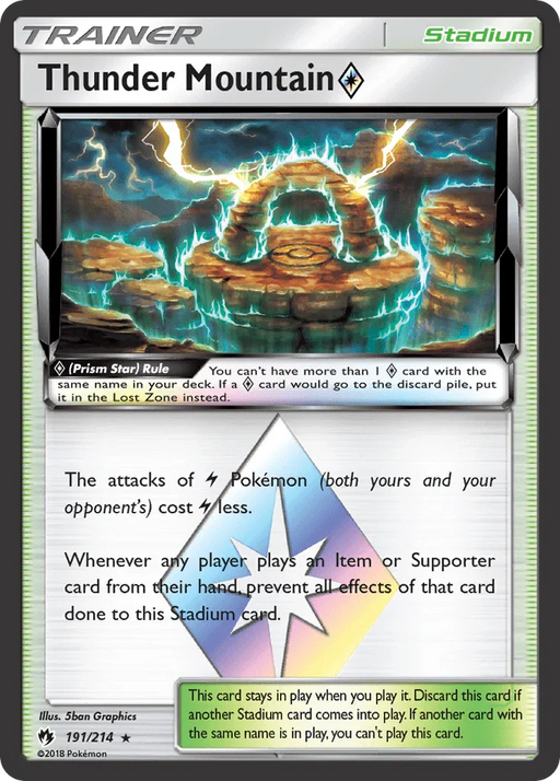 Thunder Mountain (191/214) (Prism Star) [Sun & Moon: Lost Thunder] - for just $0.65! 