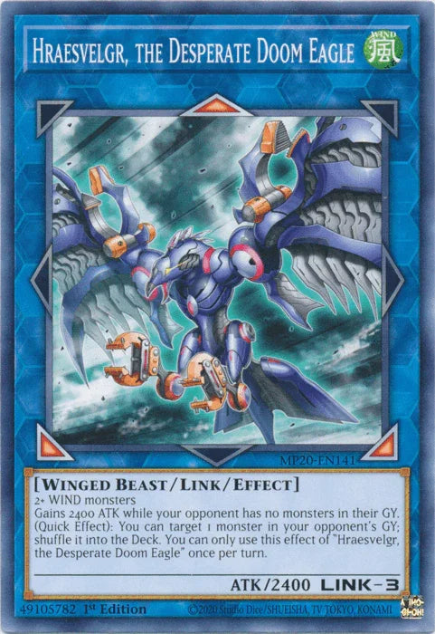 Hraesvelgr, the Desperate Doom Eagle [MP20-EN141] Common - for just $0.20! 