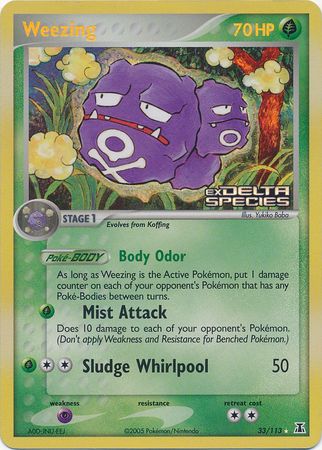 Weezing (33/113) (Stamped) [EX: Delta Species] - Just $1.15! Shop now at Retro Gaming of Denver