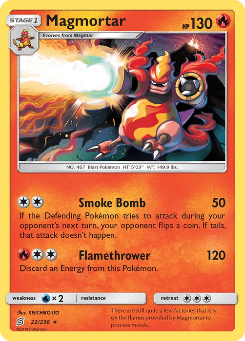 Magmortar (22/236) [Sun & Moon: Unified Minds] - for just $0.15! 