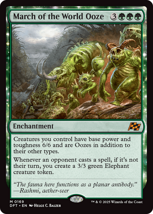 March of the World Ooze (DFT-169) - Aetherdrift: (enchantment) Foil - for just $0.75! 