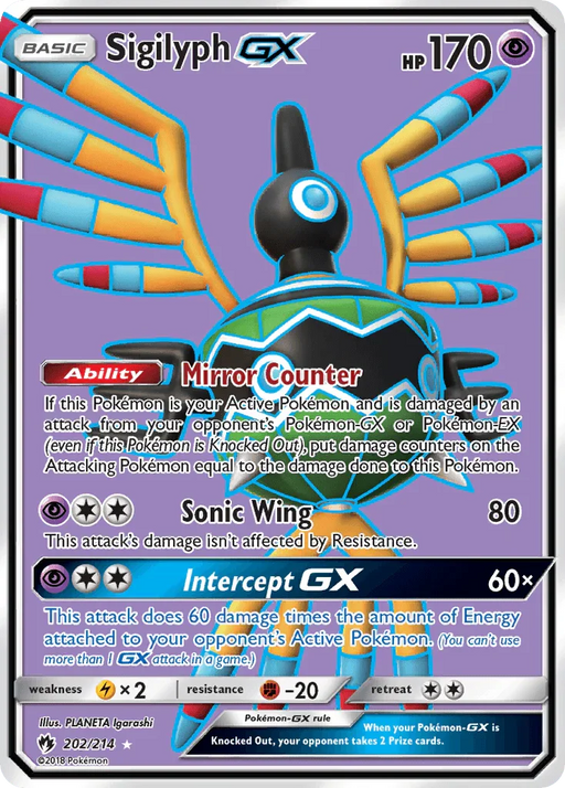 Sigilyph GX (202/214) [Sun & Moon: Lost Thunder] - for just $1.80! 