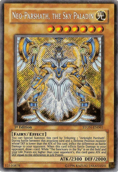 Neo-Parshath, The Sky Paladin [STON-EN061] Secret Rare - for just $21.65! 