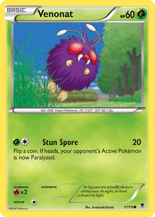 Venonat (1/119) [XY: Phantom Forces] - for just $0.15! 