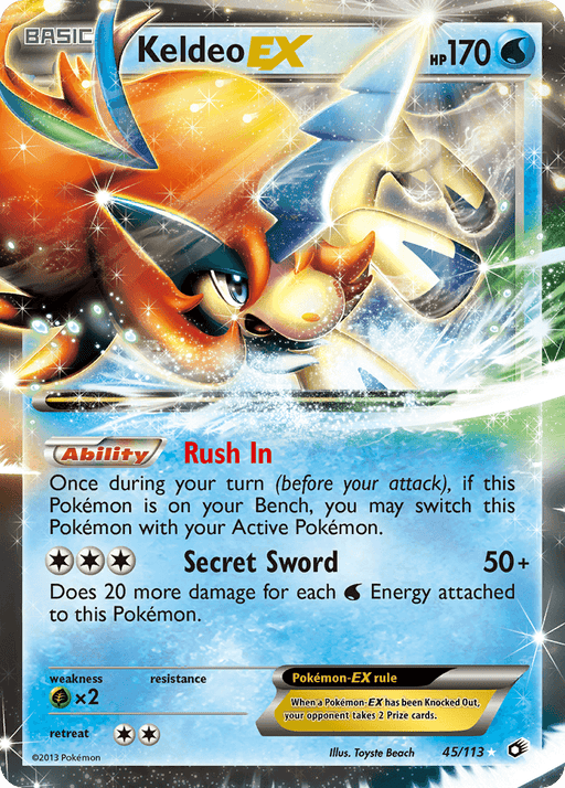 Keldeo EX (45/113) [Black & White: Legendary Treasures] - for just $1.55! 