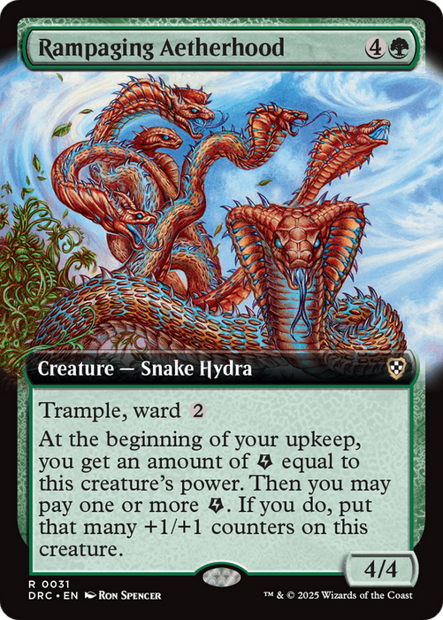 Rampaging Aetherhood (DRC-031) - Commander: Aetherdrift: (Extended Art) - for just $0.07! 