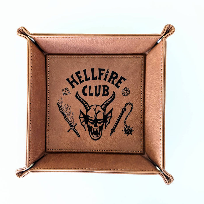 Hellfire Club - D&D - Vegan Leather Dice Rolling Tray - for just $19.99! 