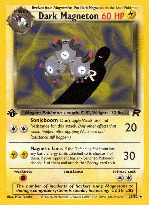 Dark Magneton (28/82) [Team Rocket 1st Edition] - for just $2.10! 