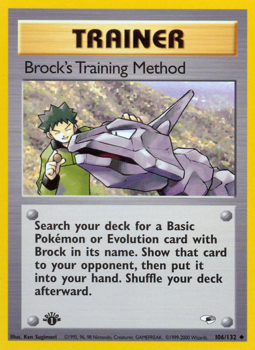 Brock's Training Method (106/132) [Gym Heroes 1st Edition] - Just $0.55! Shop now at Retro Gaming of Denver