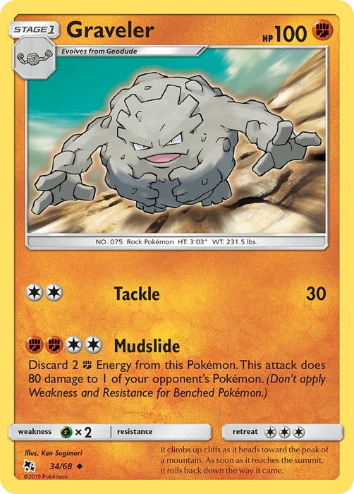 Graveler (34/68) [Sun & Moon: Hidden Fates] - for just $0.10! 