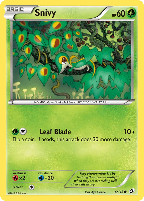 Snivy (6/113) [Black & White: Legendary Treasures] - for just $0.20! 