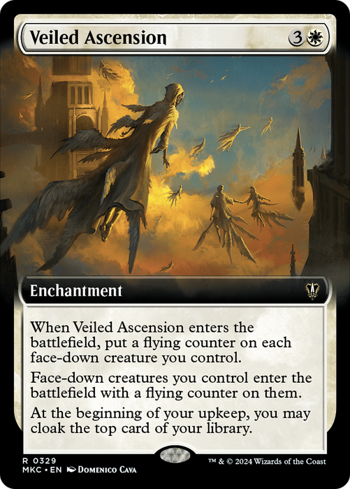 Veiled Ascension (MKC-329) - Murders at Karlov Manor Commander: (Extended Art) - for just $0.04! 