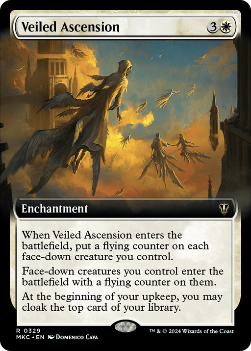 Veiled Ascension (MKC-329) - Murders at Karlov Manor Commander: (Extended Art) - for just $0.04! 