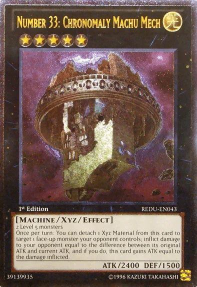 Number 33: Chronomaly Machu Mech [REDU-EN043] Ultimate Rare - for just $5.80! 