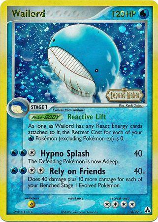 Wailord (14/92) (Stamped) [EX: Legend Maker] - for just $10.50! 