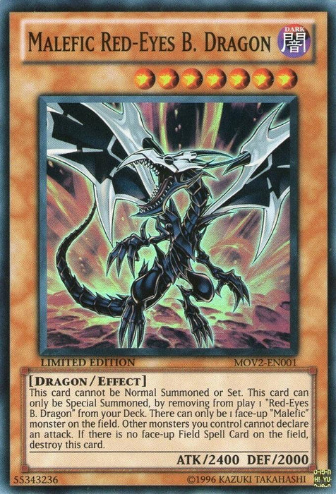 Malefic Red-Eyes B. Dragon [MOV2-EN001] Super Rare - for just $0.80! 