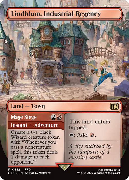 Lindblum, Industrial Regency // Mage Siege (FIN-312) - FINAL FANTASY (Borderless) Foil - for just $1.90! 
