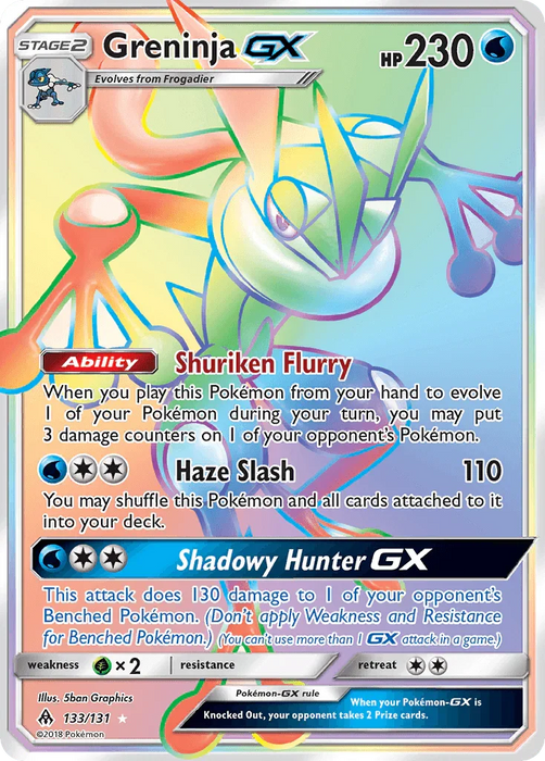 Greninja GX (133/131) [Sun & Moon: Forbidden Light] - for just $42.90! 
