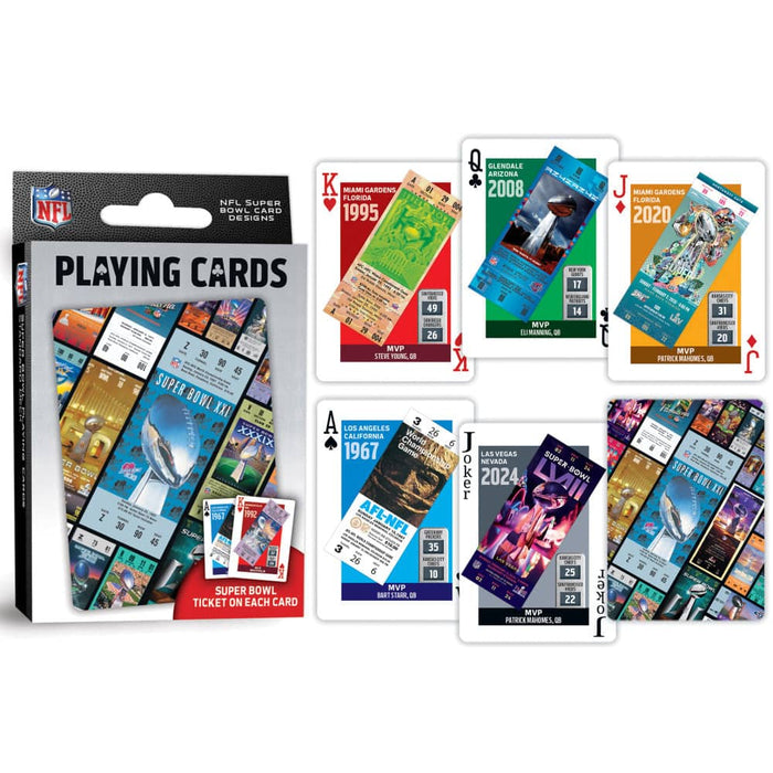 NFL Super Bowl Ticket Playing Cards - 54 Card Deck - for just $7.99! 
