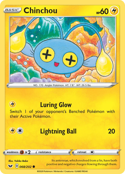 Chinchou (068/202) [Sword & Shield: Base Set] - for just $0.10! 