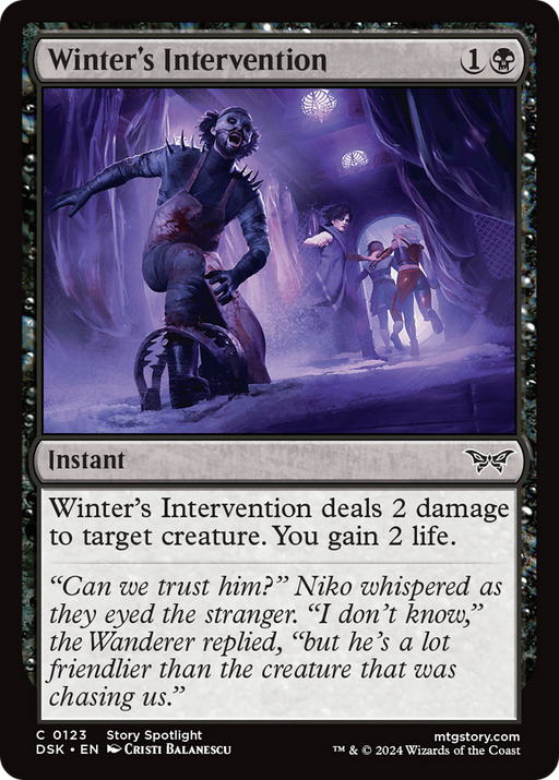 Winter's Intervention (DSK-123) - Duskmourn: House of Horror - for just $0.02! 
