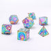 Wizard Solid Metal Polyhedral Dice Set - Rainbow with White - for just $39.99! 