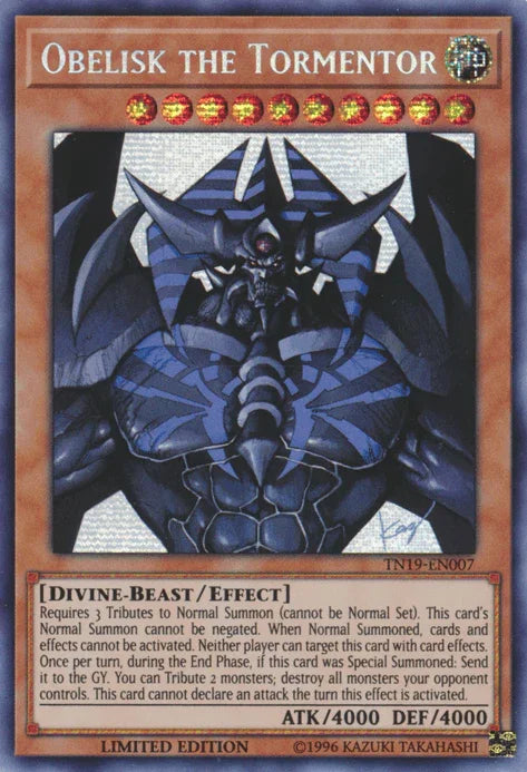 Obelisk the Tormentor [TN19-EN007] Prismatic Secret Rare - for just $0.70! 