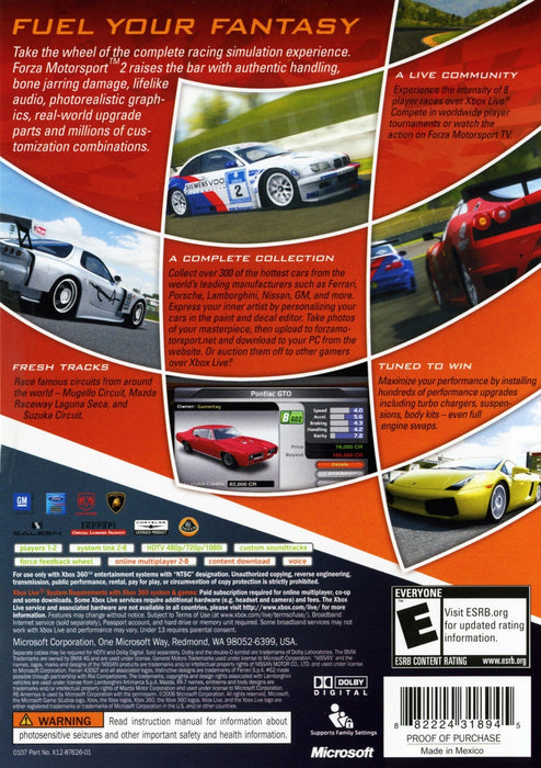 Forza Motorsport 2 [Platinum Hits] – Xbox 360 (X360) - for just $16.76! 