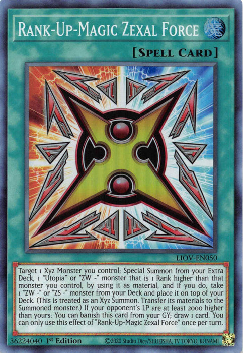 Rank-Up-Magic Zexal Force [LIOV-EN050] Super Rare - for just $0.15! 