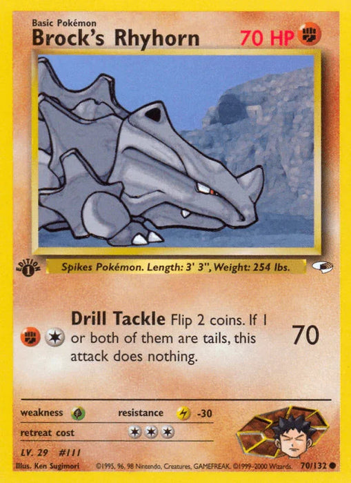 Brock's Rhyhorn (70/132) [Gym Heroes 1st Edition] - for just $0.45! 