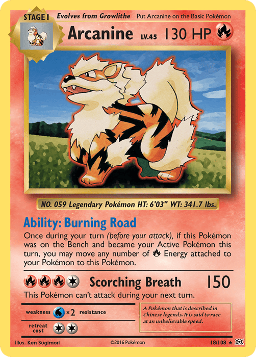 Arcanine (18/108) [XY: Evolutions] - for just $0.15! 