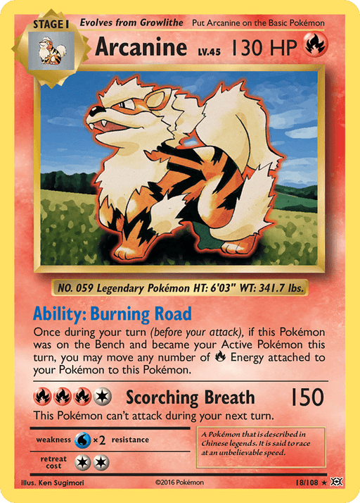 Arcanine (18/108) [XY: Evolutions] - for just $0.15! 