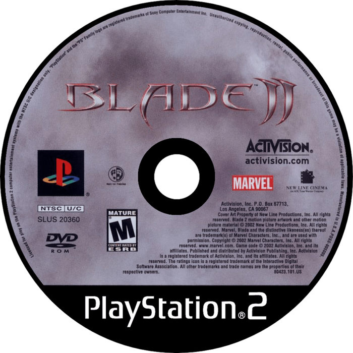 Blade II – PlayStation 2 (PS2) - for just $0! 