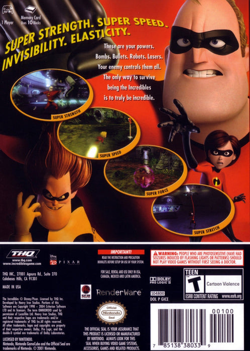 Disney Pixar The Incredibles – GameCube (GC) - for just $11.99! 