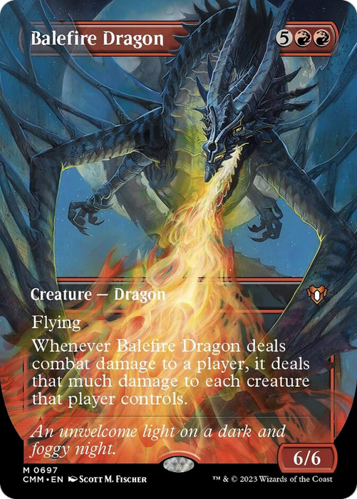 Balefire Dragon (Borderless Alternate Art) [Commander Masters] - Just $4.80! Shop now at Retro Gaming of Denver