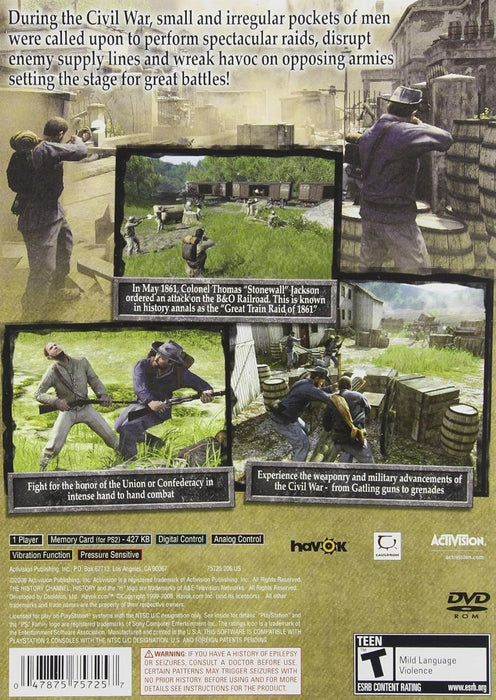 History Channel: Civil War: Secret Missions – PlayStation 2 (PS2) - for just $8.99! 