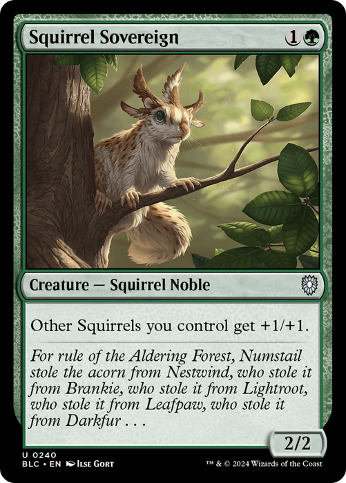 Squirrel Sovereign (BLC-240) - Bloomburrow Commander - for just $0.09! 