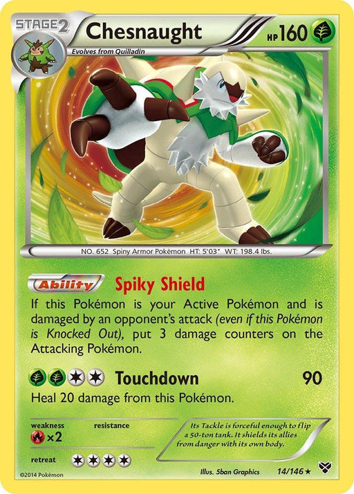 Chesnaught (14/146) (Cosmos Holo) (Blister Exclusive) [XY: Base Set] - for just $0.75! 
