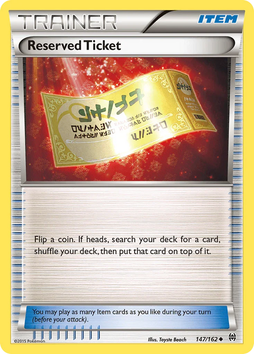 Reserved Ticket (147/162) [XY: BREAKthrough] - for just $0.10! 