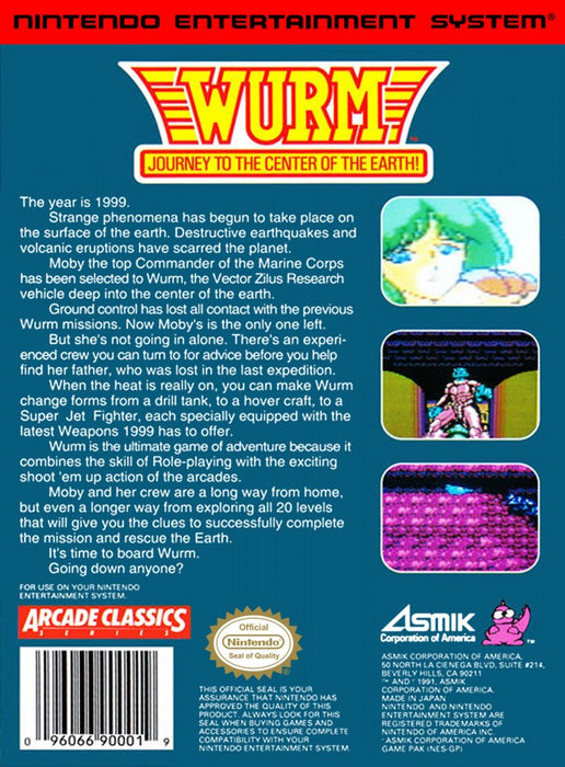 WURM: Journey to the Center of tthe Earth [CIB] – Nintendo Entertainment System (NES) - for just $114.99! 