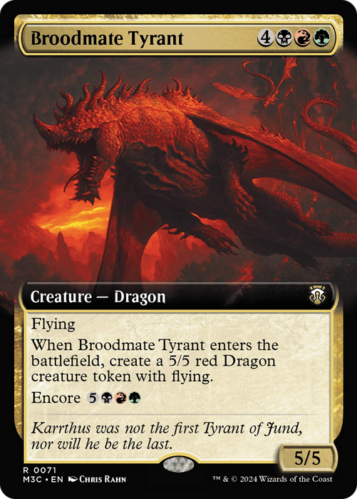 Broodmate Tyrant (M3C-071) - Modern Horizons 3 Commander: (Extended Art) - for just $0.09! 